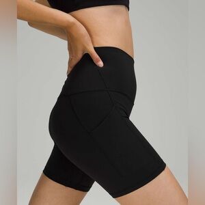 Lululemon Athletica Women's Black Align Biker Shorts with Pockets Size 2